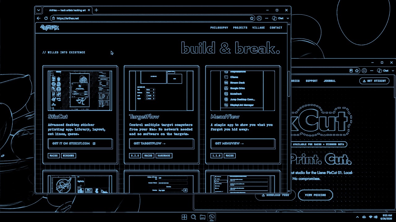 TargetDisplay vector phosphor effect